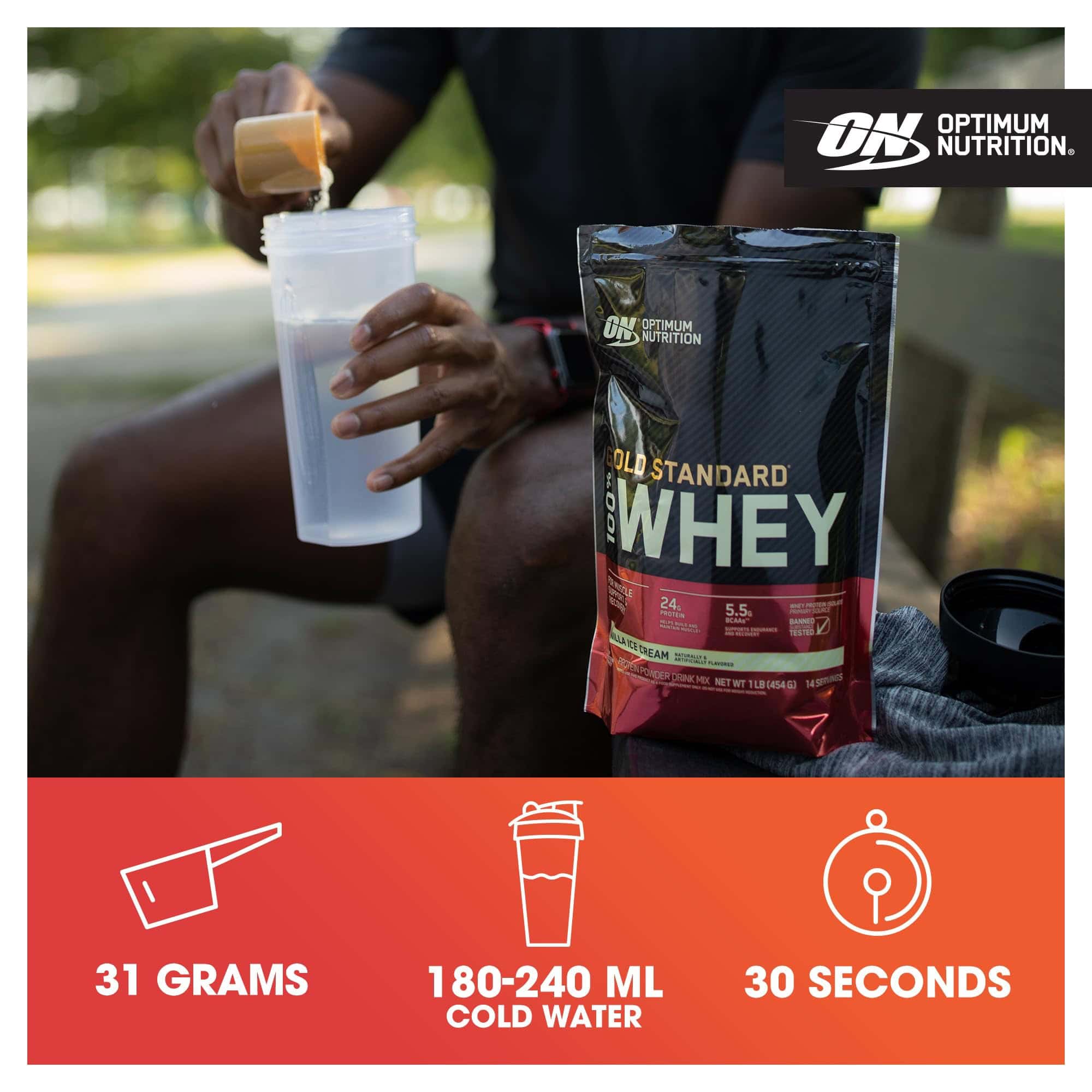Optimum Nutrition - Gold Standard 100% Whey (1 Lb) - optimum nutrition gold standard 100 whey 1 lb content 2