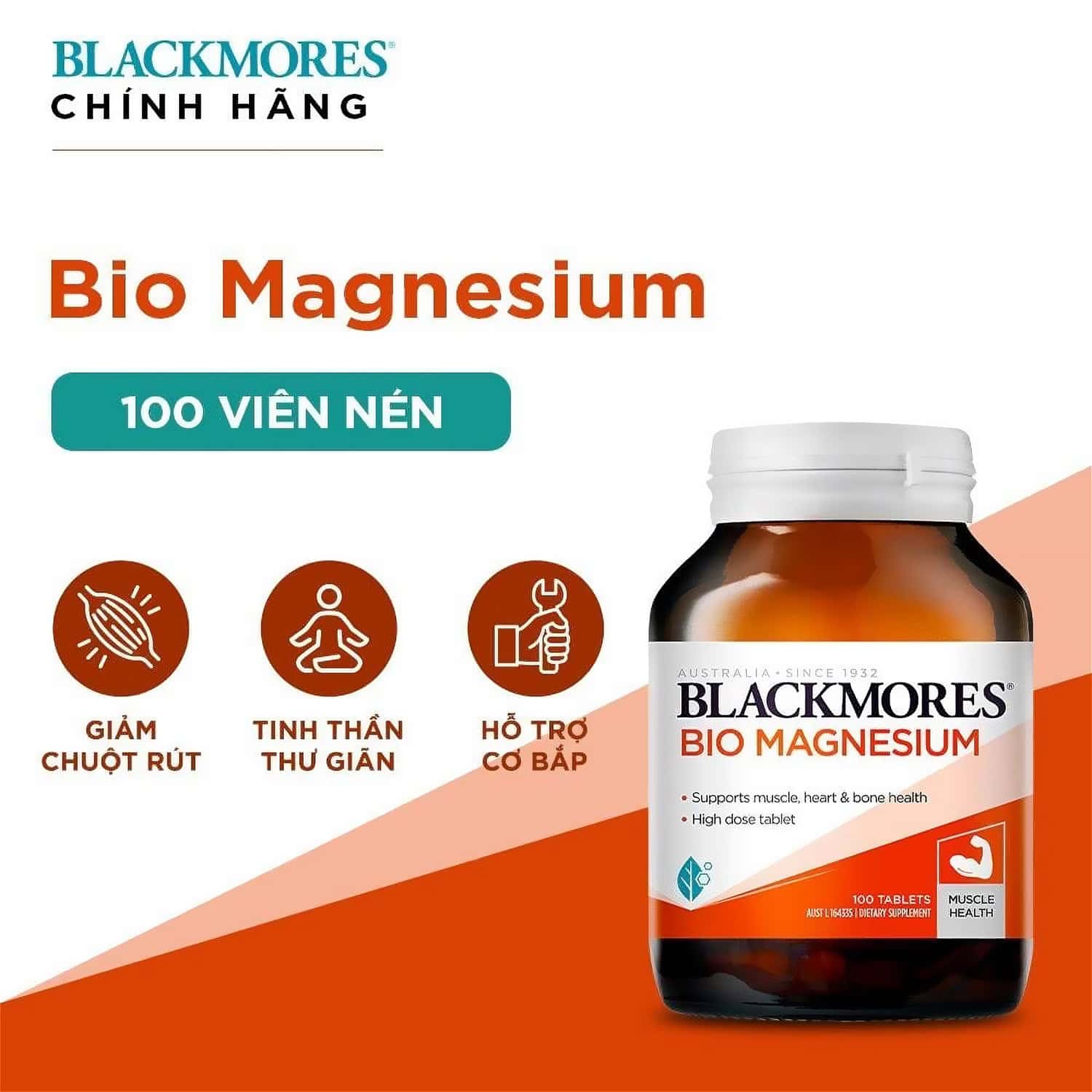 Blackmores - Bio Magnesium (100 viên) - blackmores bio magnesium 100 vien content 1