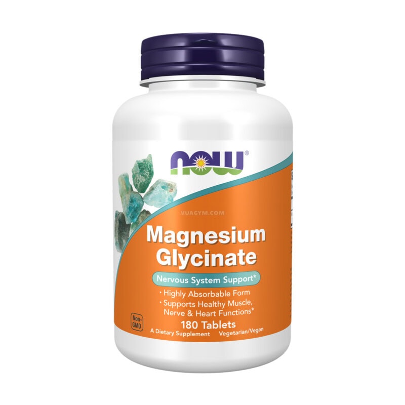 Ảnh sản phẩm NOW - Magnesium Glycinate 200mg / Serving (180 viên)