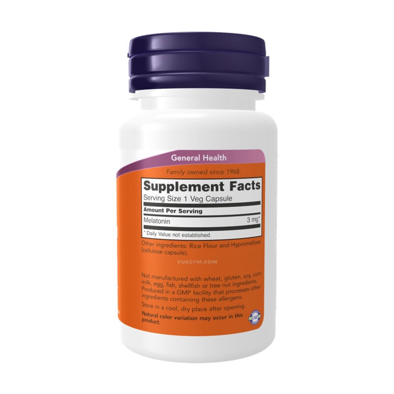 Ảnh sản phẩm NOW - Melatonin 3mg (60 viên) - 2