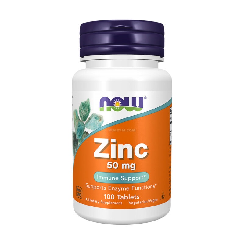Ảnh sản phẩm NOW - Zinc Gluconate 50mg / Tablet (100 viên)