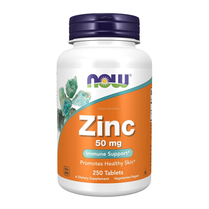 Ảnh sản phẩm NOW - Zinc Gluconate 50mg / Tablet (250 viên)