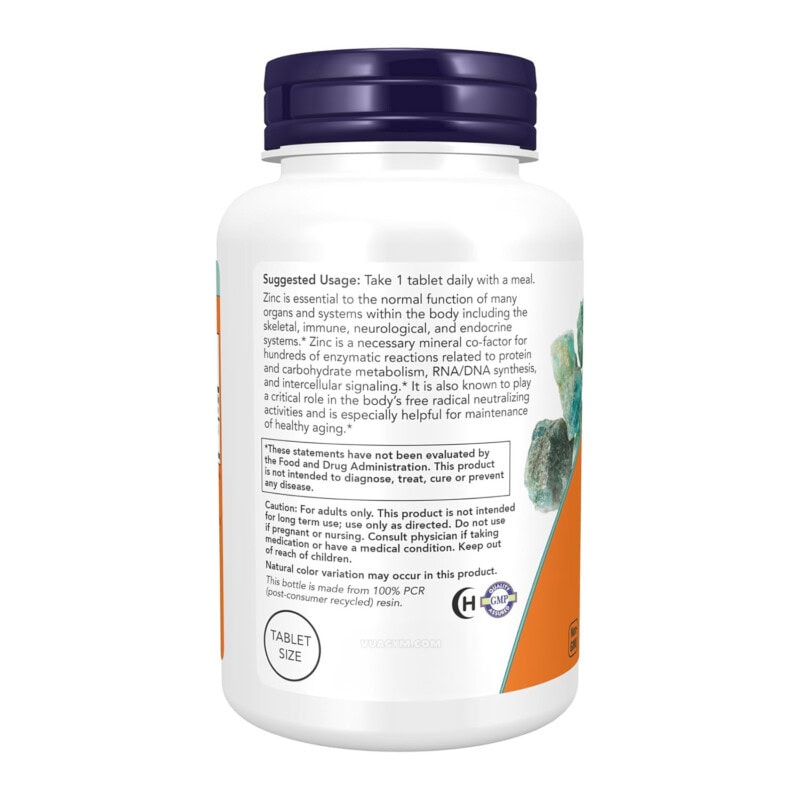 Ảnh sản phẩm NOW - Zinc Gluconate 50mg / Tablet (250 viên) - 3