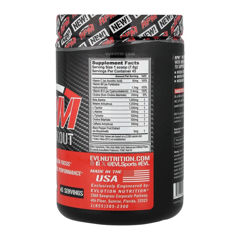 Ảnh sản phẩm EVL - RPM Pre-Workout (45 lần dùng) - 3