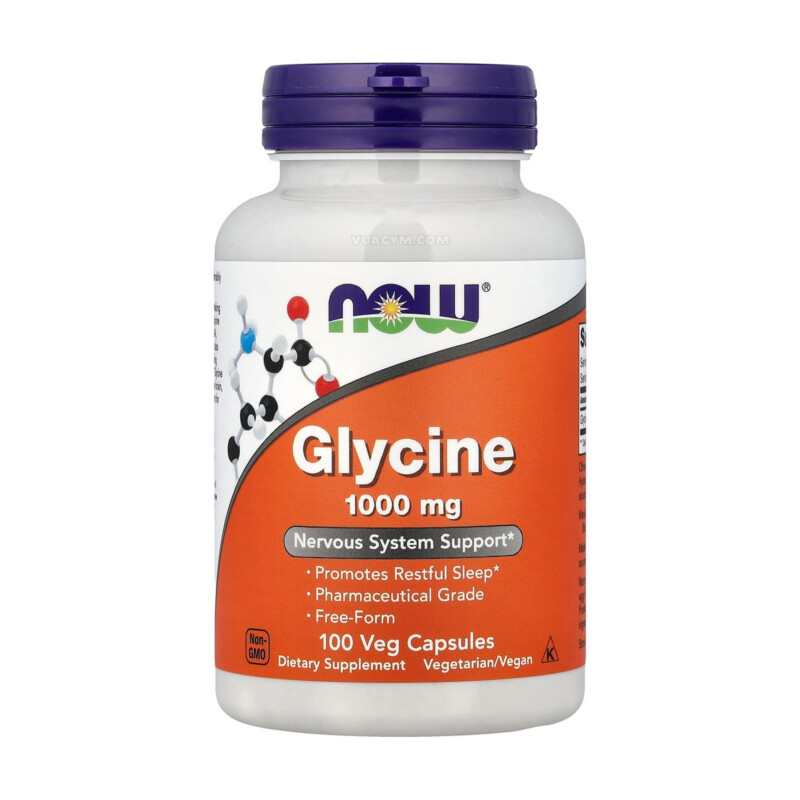 Ảnh sản phẩm NOW - Glycine 1000mg / Capsule (100 viên)