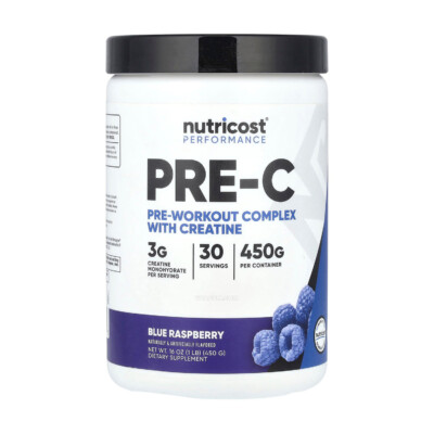 Nutricost - Pre (Pre-Workout Complex) - 30 lần dùng - Blue Raspberry