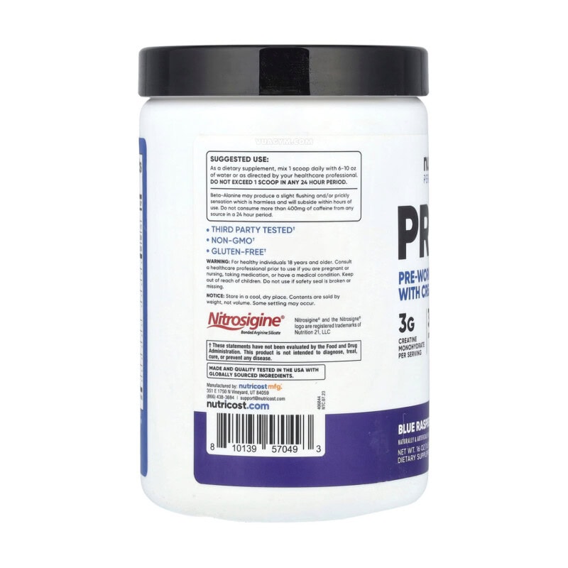Ảnh sản phẩm Nutricost - Pre-C (Pre-Workout Complex + Creatine) (30 lần dùng) - 2