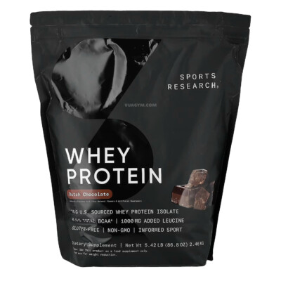 Sports Research - Whey Protein - 5.42 Lbs - Dutch Chocolate