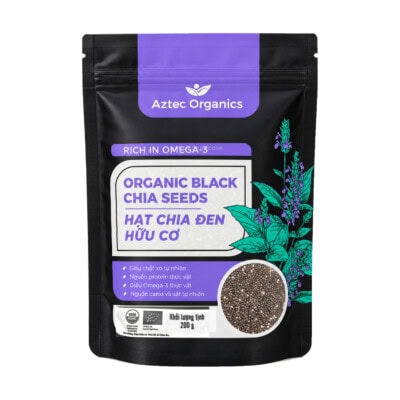 Aztec Organics - Hạt Chia Đen Hữu Cơ Organic Black Chia Seeds (200g)