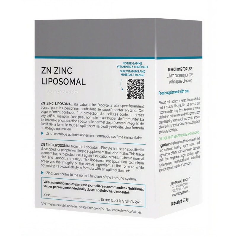 Ảnh sản phẩm Biocyte - Zn Zinc Liposomal (90 viên) - 5