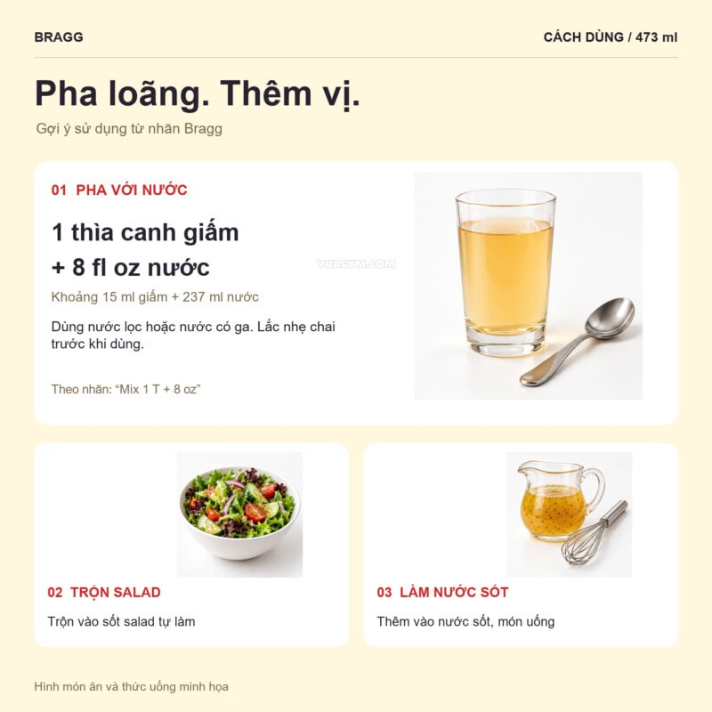 Ảnh sản phẩm Bragg - Giấm Táo Hữu Cơ Organic Apple Cider Vinega (473ml) - 4
