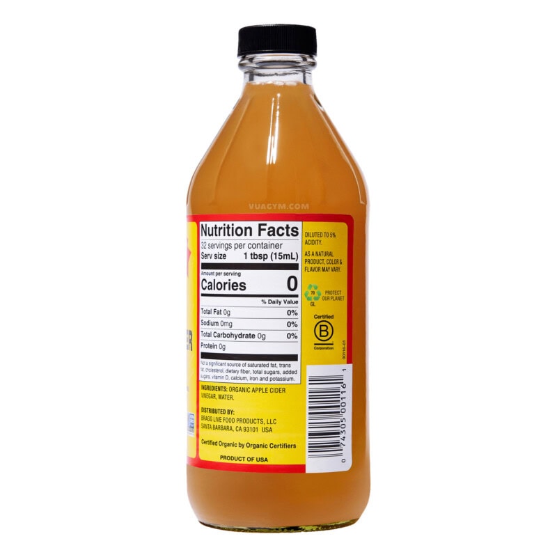 Ảnh sản phẩm Bragg - Giấm Táo Hữu Cơ Organic Apple Cider Vinega (473ml) - 2
