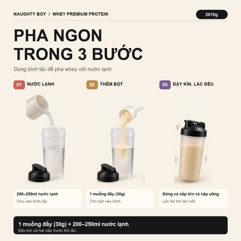 Ảnh sản phẩm Naughty Boy - Whey Premium Protein (2010g) - 3