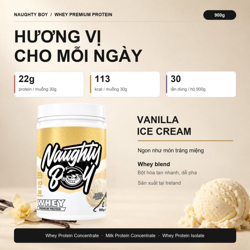 Ảnh sản phẩm Naughty Boy - Whey Premium Protein (900g) - 2
