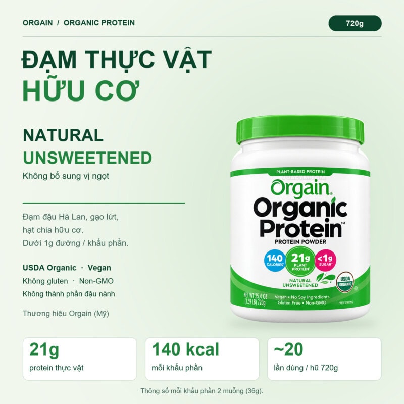 Ảnh sản phẩm Orgain - Organic Protein (720g) - 2