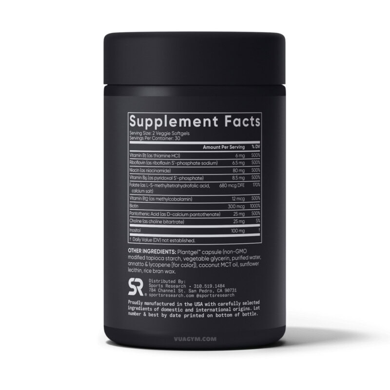 Ảnh sản phẩm Sports Research - Vitamin B-Complex (60 viên) - 4